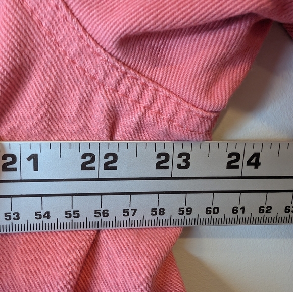 Jessica London 18W Plus Size Coral Button Cotton Denim Jacket Women - Picture 10 of 10